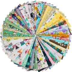 56pcs Cotton 9.8&rdquo; x 9.8&rdquo;(25cm x 25cm) Quilting Pre-Cut Fabric Bundles