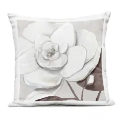 Stupell Industries Elegant White Blooms Outdoor Pillow, 18 x 7 x 18