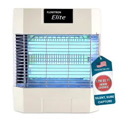 Flowtron Indoor Bug Zapper, Electric Fly Killer, 80W UV Light, Sticky Trap, 1200 Sq Ft, UL Certified