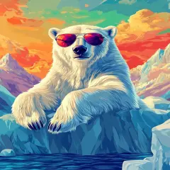 5D Diamond Painting Kits for Adults, Polar Bear Diamond Art Diamond Painting Full Drill Beginners Craft Kits for DIY Home Wall Decor Gifts, 8x12inch