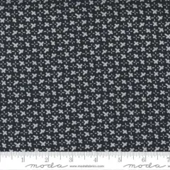 Black Stitch Whispers Metallic Black Silver 44"/45" Fabric Per Yard