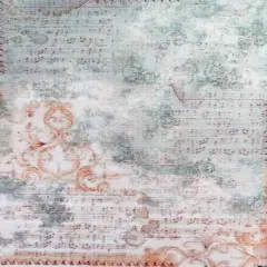 Vintage Roses Designer Printed AIDA Fabric. Canvas for embroidery with an applied backgroundKF-1177A