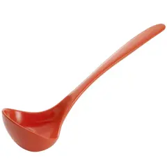 Hutzler 11-Inch Melamine Soup Ladle, BPA Free and Heat Resistant Serving Spoon Orange