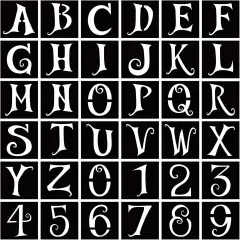 36 Pcs 4 Inch Halloween Letter Stencils(Painting)