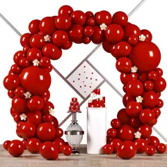 90pack Ruby Balloons Different Size 18/12/10/5 Inch Ruby Balloon Garland Arch Kit