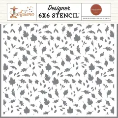 It's Autumn Stencil 6"X6"-Autumn Greetings Leaves