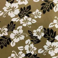 1 Yard South Pacific Floral Fabric, 100% Polyester, 60 Inches Wide Brown
