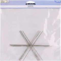 Beadalon Ornament Wire Form 6" 0.8mm Diameter 6/Pkg - Snowflake