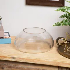 Northlight Floating Glass Bowl Pillar Candle Holder - 9" Clear