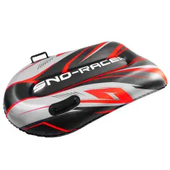 CocoNut Outdoor: Red Twister Toboggan Snow Sled - 48x31" Blue-Black-White - Winter Inflatable, Cold Resistant PVC, 200lb Cap, Kids-Teens-Adults 8+