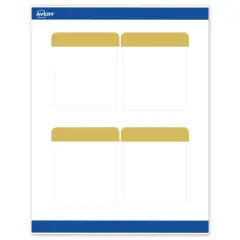 Avery Printable Rectangle Labels, Gold-Dipped Edge, 4" x 3-1/3", Matte White Rectangle Labels, Permanent, Laser/Inkjet, 40ct, Great for Product Labels
