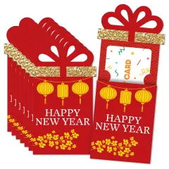 Big Dot of Happiness Lunar New Year - Money and Gift Card Sleeves - Nifty Gifty Card Holders - Set of 8
