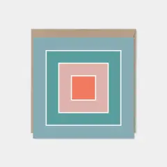 Color Block Square Card IX