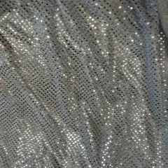 1 Yard Small Dot Confetti Sequin Fabric for Apparel Costumes and Decor 45 Inches Wide White/Silver