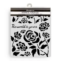 Stamperia Stencil 7.87"X9.84" -Timeless Roses