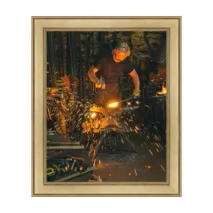 Modern 31x30 Gold Picture Frame Wood - Custom Framing