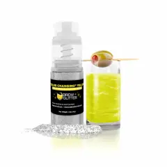 Brew Glitter - Yellow Color Changing Edible Drink Glitter (4g, Mini Spray Pump) for Beer, Cocktails and Beverages