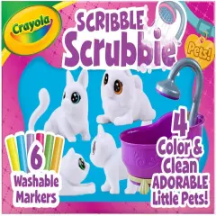 Scribble Scrubbies Tub Set (4 Pets) Coloring Animal Craft