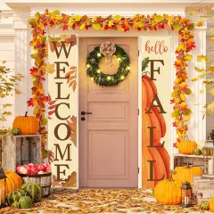 Welcome & Hello Fall Banners for Front Door