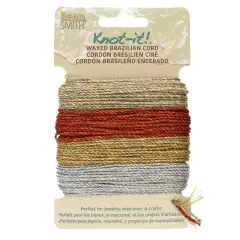 The Beadsmith Brazillian Waxed Cord Mix Metallics