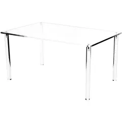 Plymor Clear Acrylic Rectangular 4-Leg Display Riser, 8" H x 16" W x 10" D