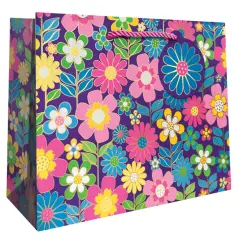 Pack/6: Dazzling Daisies Gift Bag - 10 x 4 x 8"