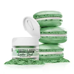 Bakell - Christmas Green Luster Dust (4g, 1x Jar) Edible Vegan Dust & Paint for Baking, Desserts and Beverages