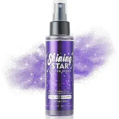 Body Glitter Spray,100ML(3.53OZ),Mardi Gras Outfit for Women,Mardi Gras Accessories,Glitter Hairspray,Sparkle Hair Spray,Glitter Spray for Hair/Body/Face/Clothes,Body Shimmer Spray for Skin