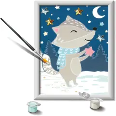 CreArt Cute Badger Paint by Numbers Kit for Kids - Painting Arts and Crafts for Ages 7 and Up