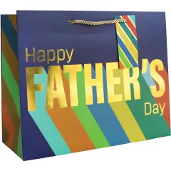 Pack/6: Happy Father's Day Gift Bag - 12-1/2 x 5 x 10"