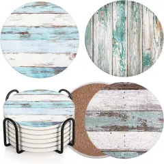 Set of 6 Wooden Board Coaster for Drinks