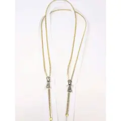 White Glossy Backpack Two Way Closed Zipper 5MM Gold Teeth