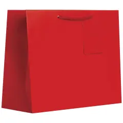 Pack/6: Matte Red Gift Bag - 12-1/2 x 5 x 10"