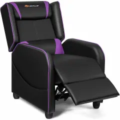 Ergonomic Purple Massage Gaming Recliner Chair