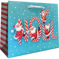 Pack/6: Playful Noel Gift Bag - 10 x 4 x 8"