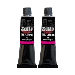 SoHo Urban Artist Oil Paint - 2 Pack, Primary Magenta 2 Pack - 170 ml Tube - Best Valued Oil Colors for Painting with Excellent Pigment Load