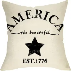 Decorative Throw Pillow Cover for July 4th Decorations