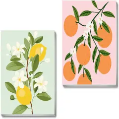 2 Pack Framed Paint by Numbers Kit for Kids,Easy Acrylic Paint by Numbers Kits on Canvas,Fruit Oil Painting Paint by Number for Adults Beginners for Home Wall Decor (8x8inch)