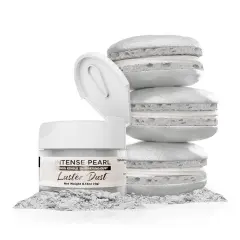 Bakell - Intense Pearl White Luster Dust (4g, 1x Jar) Edible Vegan Dust & Paint for Baking, Desserts and Beverages