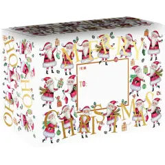 Pack/6: Santa Christmas Theme Mailing Box - 9-1/2 x 4 x 6-1/2"