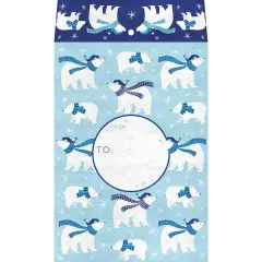 Pack/6: Polar Bear Theme Mailing Envelope - 6 x 1/2 x 9-1/2"