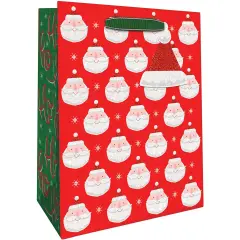 Pack/6: Chic Santa Gift Bag - 10 x 5 x 12-1/2"