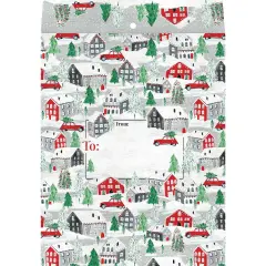 Pack/6: Christmas Town Theme Mailing Envelope - 9 x 1/2 x 12"