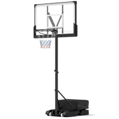 Adjustable Portable Basketball Hoop &ndash; 4.1&ndash;10Ft Height, 45" Shatterproof Backboard