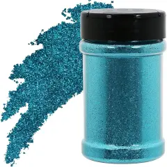 Teal Blue Extra Fine Glitter 4 oz Glitter Powder for Tumblers Resin Crafts Slime Cosmetic Nail Painting Festival Decoration