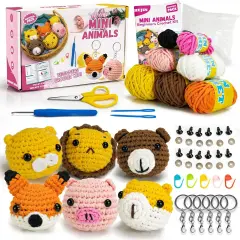 6PCS Crochet Animal Kit