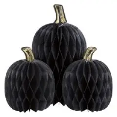 Pumpkin Shaped Honeycomb Tissue Centerpieces with Foil