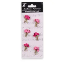 Little Birdie Paper Bouquet 6/Pkg-Precious Pink