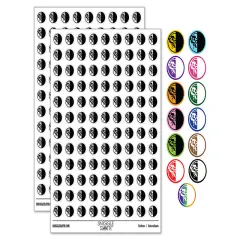 Third Last Quarter Moon Phase 200+ 0.50" Round Stickers Dark Blue