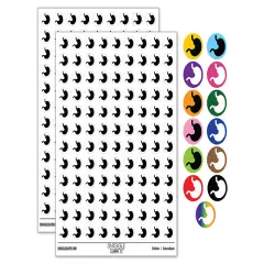 Stomach Anatomy Organ Body Part 200+ 0.50" Round Stickers Light Pink